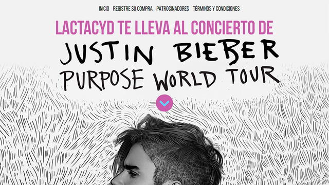 Landing page justin bieber 01