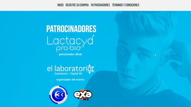 Landing page justin bieber 03